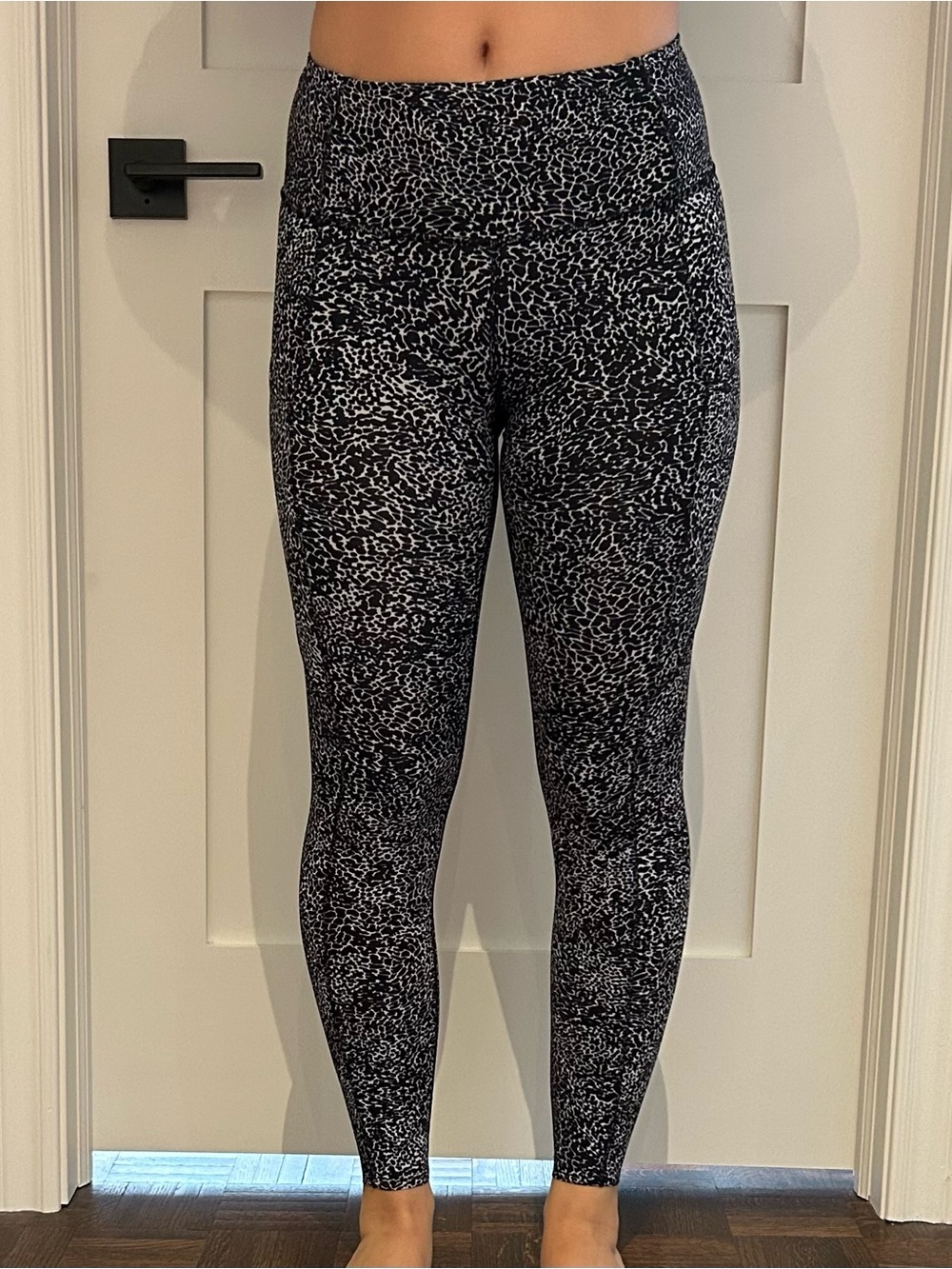 lululemon athletica Black & White Printed High-Rise Leggings